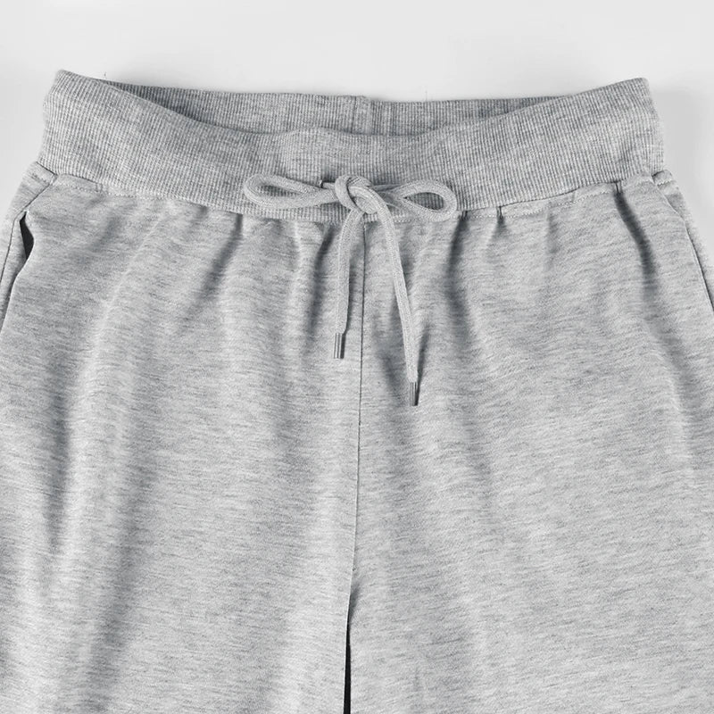 Aiertu  -  Casual Solid Basic Knitted Women Pants Sweatpants Straight Leg Streetwear Autumn Winter Full Length Trousers Bottoms Aiertu