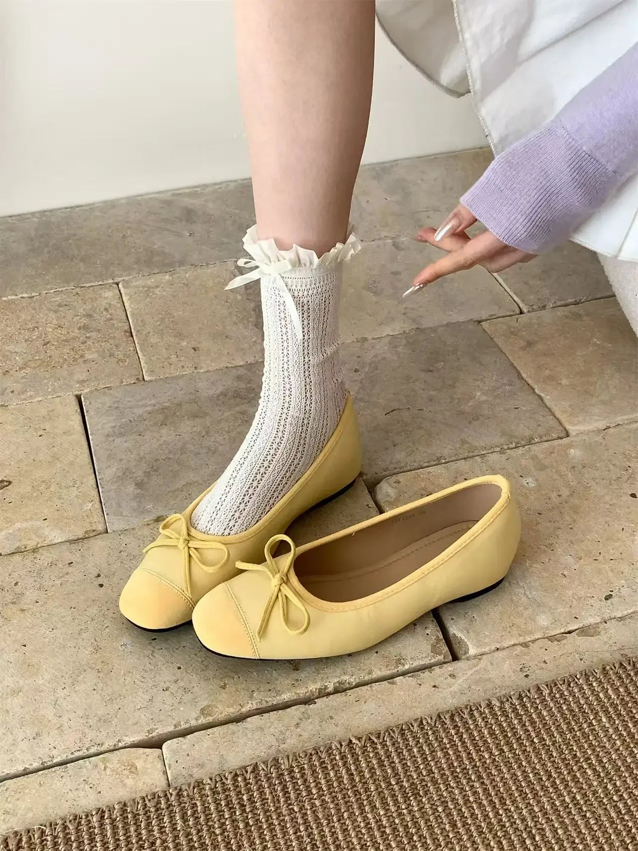 Aiertu  -  Bow Women Ballet Flats Shoes Casual Shallow Loafers Shoes Elegant Women's Sandals 2025 Summer Comfort Sneakers New Woman Shoes Aiertu