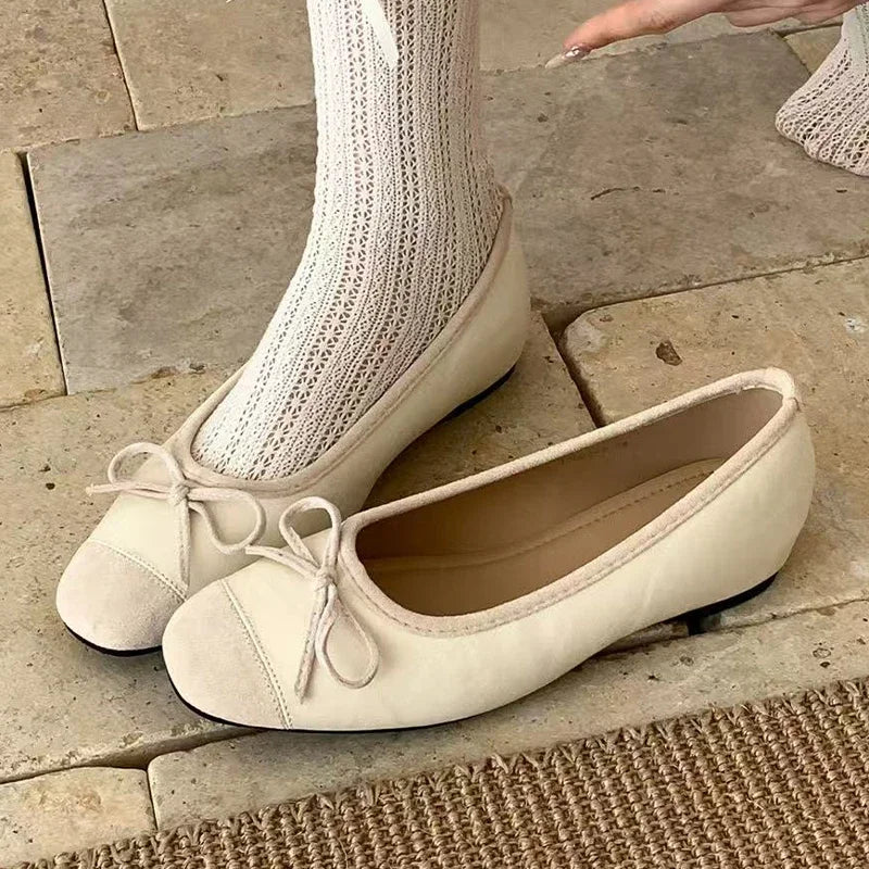 Aiertu  -  Bow Women Ballet Flats Shoes Casual Shallow Loafers Shoes Elegant Women's Sandals 2025 Summer Comfort Sneakers New Woman Shoes Aiertu