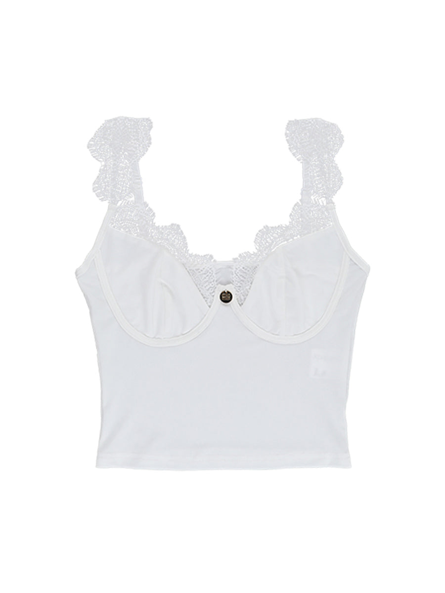 Aiertu  -  Women Camisole Sleeveless Tops V-neck Backless Lace Patchwork Slim Fit Summer Vest for Party Club Aiertu