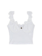 Aiertu  -  Women Camisole Sleeveless Tops V-neck Backless Lace Patchwork Slim Fit Summer Vest for Party Club Aiertu