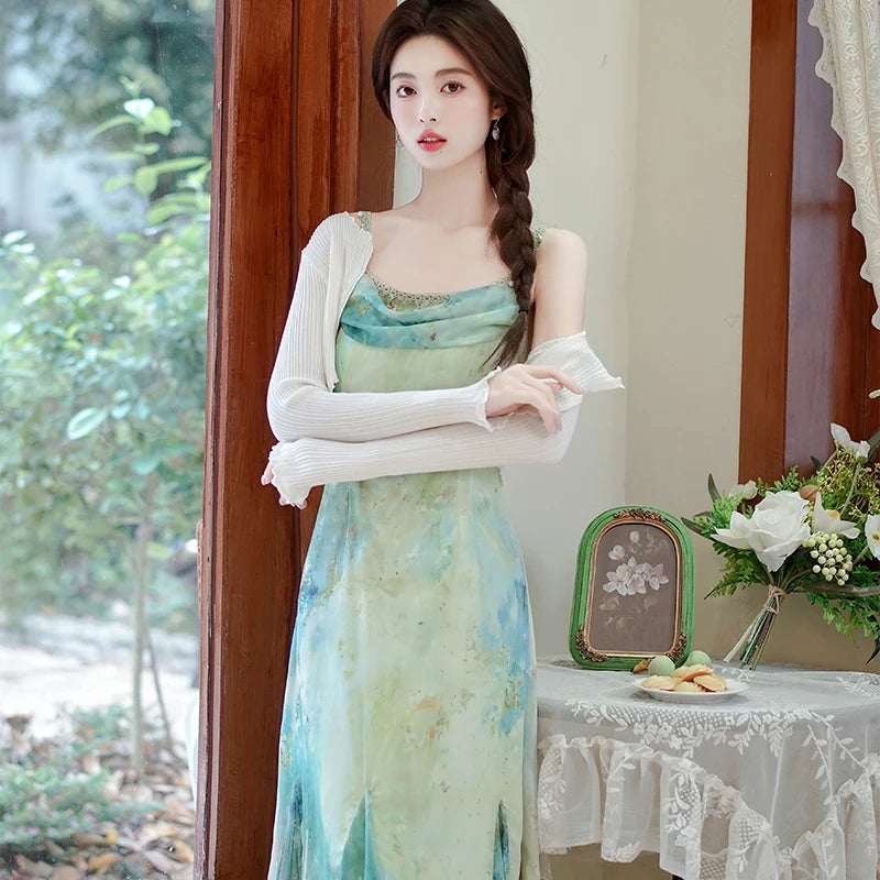 Aiertu  Sea Siren Ethereal Essence Style Dress Aiertu