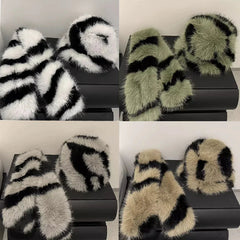 Aiertu  -  (Hat and Scarf) New Plush Hat Adult Autumn and Winter Plush Thickened Warm Hat Versatile Plush Fisherman Hat Fashion Set Aiertu