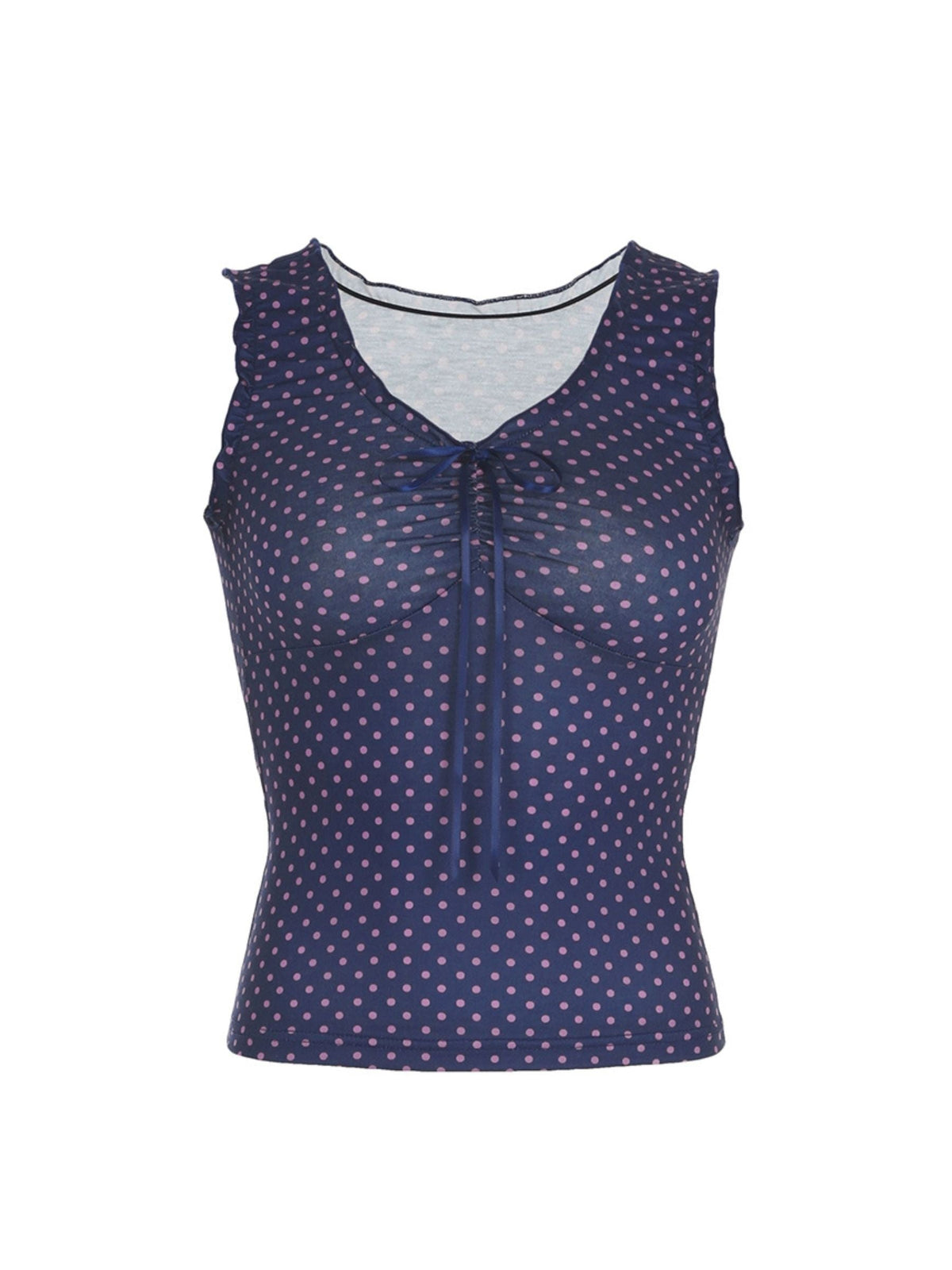 Aiertu  -Norma Polka Dot V-Neck Top aiertu