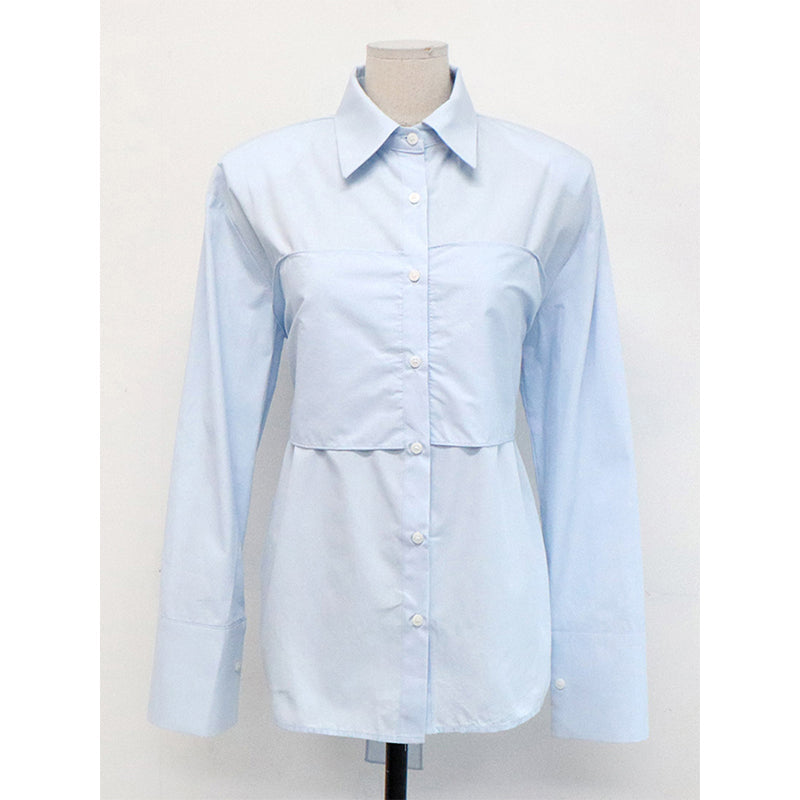 Aiertu Elegant White Shirts Women Fashion Streetwear Bow Bandage Blouses Office Ladies Korean Patchwork Long Sleeve Casual Tops Aiertu