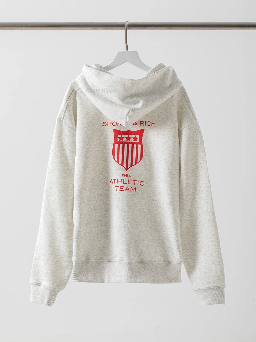 Aiertu  -   New York Letter Print Sweatshirt Women Classic O Neck Long Sleeve Pullover Autumn Casual Vintage Sporty Rich Sweatshirt 2026 New Aiertu