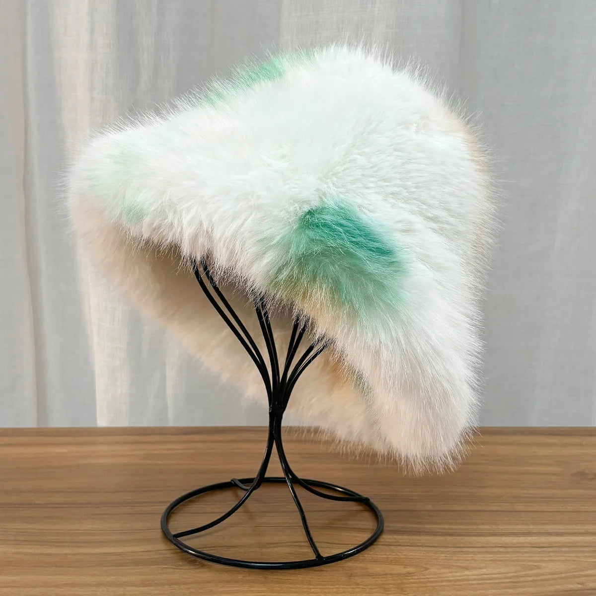 Aiertu  -  Winter Tie-dyed Bucket Hat Imitation Fur Y2k Warm Plush Bucket Hat Unisex Bucket Hat Gorros Invierno Mujer Aiertu