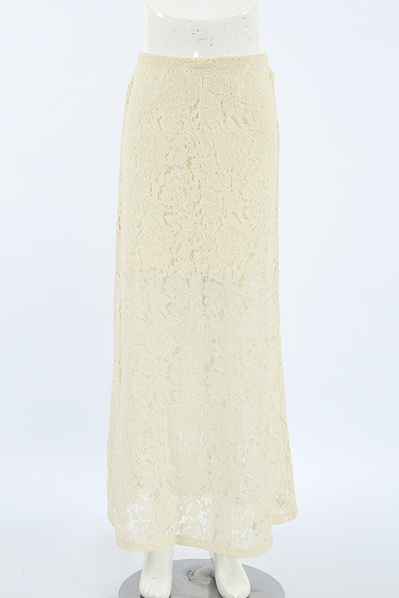 Aiertu  -Sexy Lace Straight Solid Color Bottoms aiertu