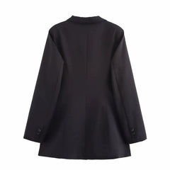 Aiertu  -  European and American style spring new style lapel temperament versatile medium and long suit jacket Aiertu
