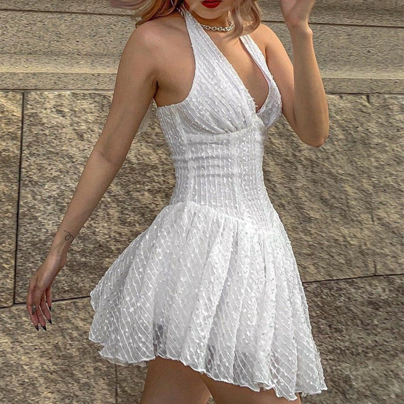 Aiertu - Summer Hot Style Sexy V-neck Halter Dress Aiertu
