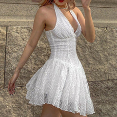 Aiertu - Summer Hot Style Sexy V-neck Halter Dress Aiertu