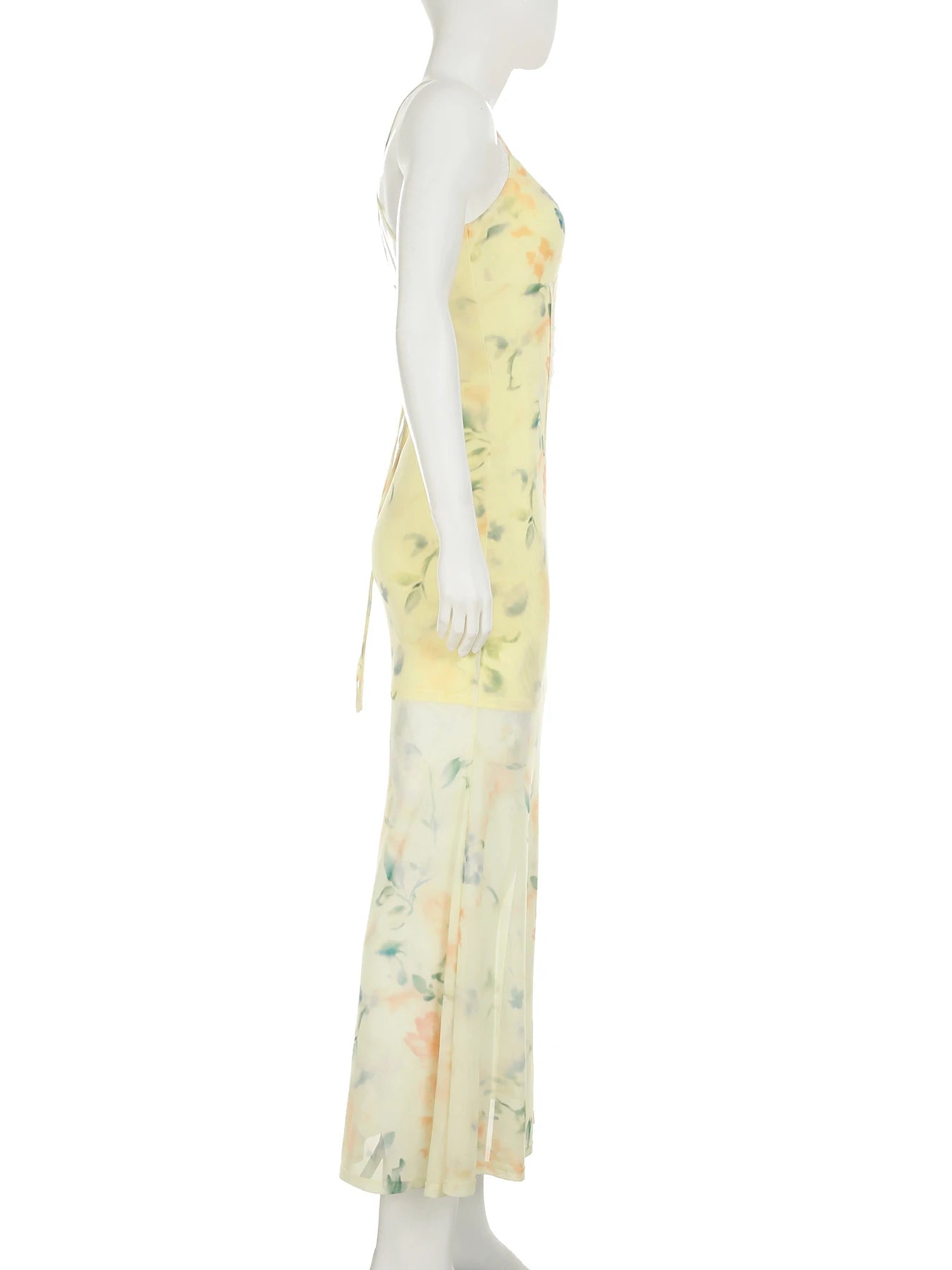 Aiertu  -  Holiday Floral Trumpet Dress Beach Style Sexy Slim Lace V-Neck Sleeveless Maxi Dresses For Women 2026 Summer Fashion Aiertu