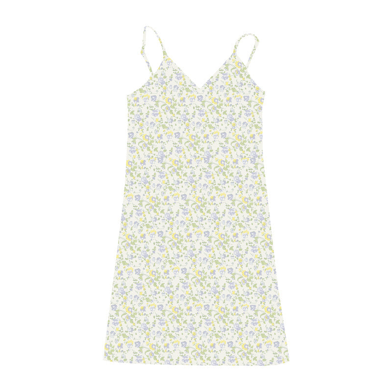 Aiertu - V Neck Floral Slip Mini Dress Aiertu