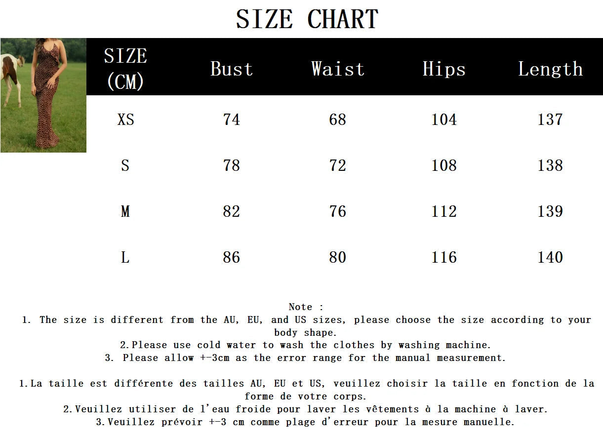 Aiertu  -  Dots Long Dresses Women 2025 New Sexy V Neck Ruffle Sleeveless Maxi Dress Summer Elegant Vintage Fashion Backless Vestidos Aiertu
