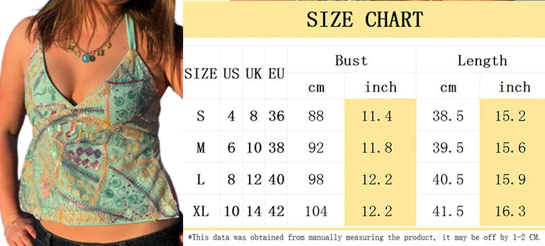 Aiertu  -  Women Y2k Glitter Sequin Cami Top Spaghetti Strap Backless Sparkle Camisole Sexy V Neck Crop Tank Top Party Clubwear Aiertu