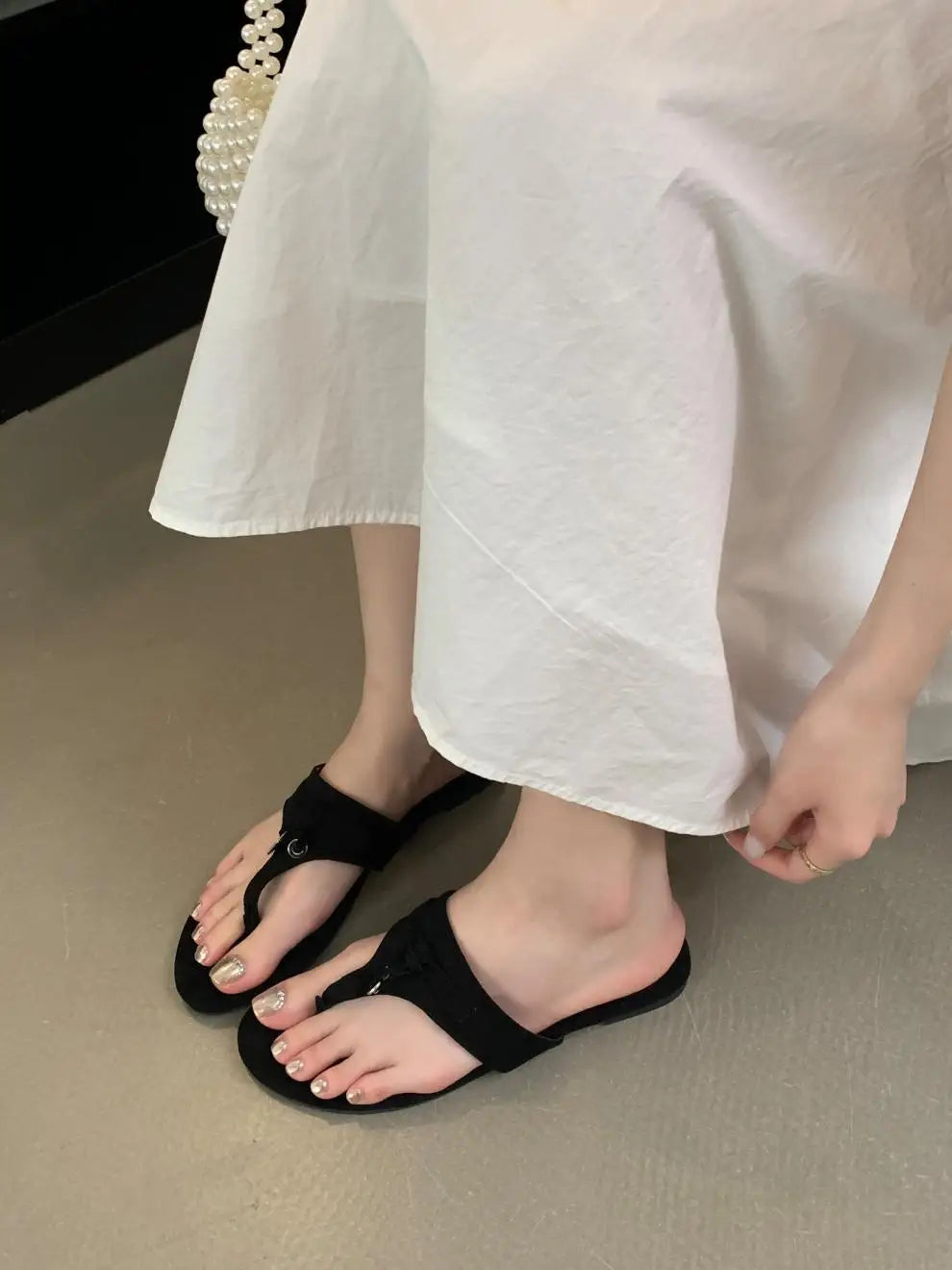 Aiertu  -  Fashion Women Casual Faux Suede Slippers Wedges Heel Cork Mules Platform Clog Non Slip Sole Buckle Outdoor Home Shoes Aiertu