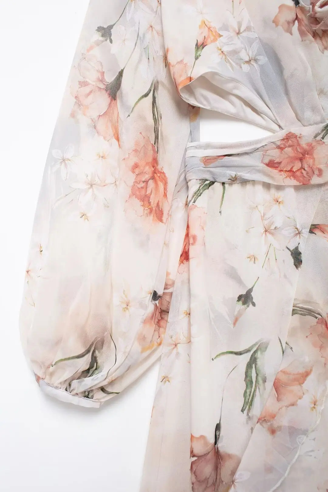 Aiertu  -  Autumn New Women's Fashion European And American Style Stacked Decorative Skirt Street Head Style Flower Printed Dress Aiertu