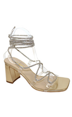 Aiertu  Demii - Wide Friendly Embellished Lace Up Heels Aiertu