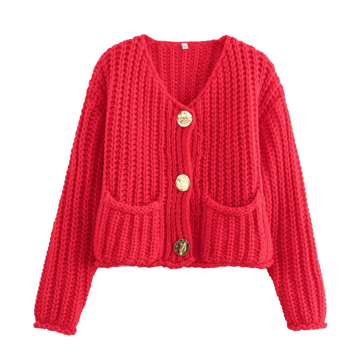 Aiertu  -  Women V Neck Cardigan Sweater Solid Casual Warm Outerwear Knitwear Autumn Winter Long Sleeves Single Breasted Top Mujer Aiertu