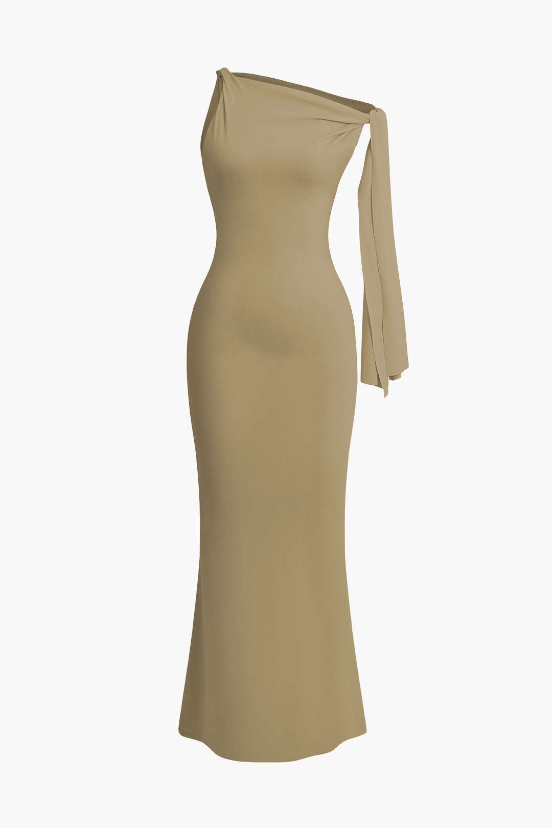 Aiertu  Asymmetrical Twist Knot Mermaid Maxi Dress Aiertu