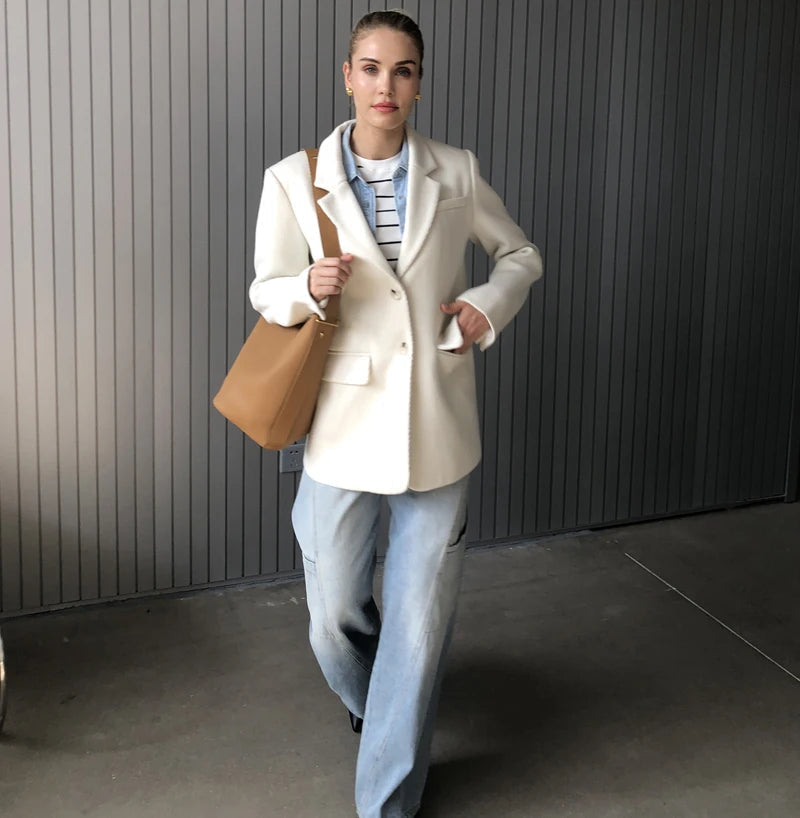 Aiertu  -  2026 Fall / Autumn Winter New Women Fashion Basic Wool Jacket Basic Blazer Aiertu