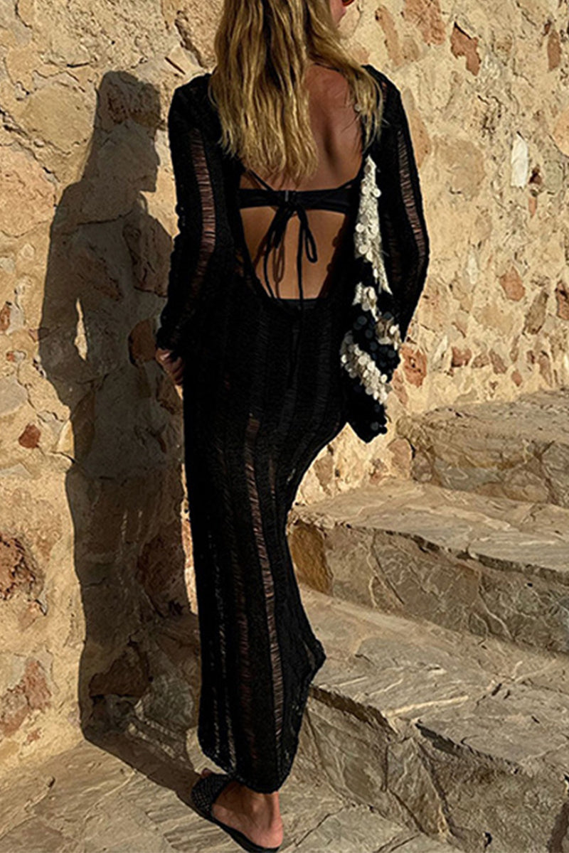 Aiertu  -Sexy Lace Up Backless Swimwears Cover Up aiertu