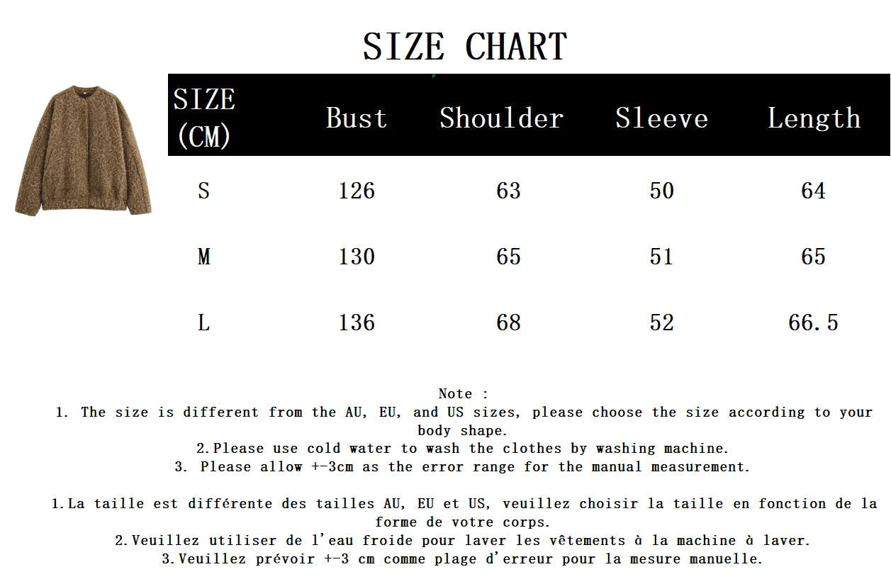 Aiertu  -  Vintage Solid Bomber Jacket Women Stand Collar Single Breasted Woolen Coat Streetwear Casual Fashion Long Sleeve Outerwear New Aiertu