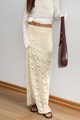 Aiertu  -Sexy Lace Straight Solid Color Bottoms aiertu