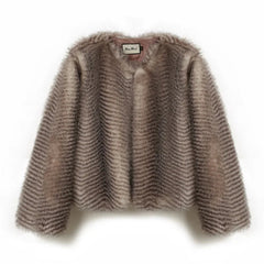 Aiertu  -  casual winter outfits Luxury Brand Furry Cropped Faux Fur Coat Women Winter 2024 Iconic Street Fashion Week Girls Fluffy Short Fur Jacket Aiertu