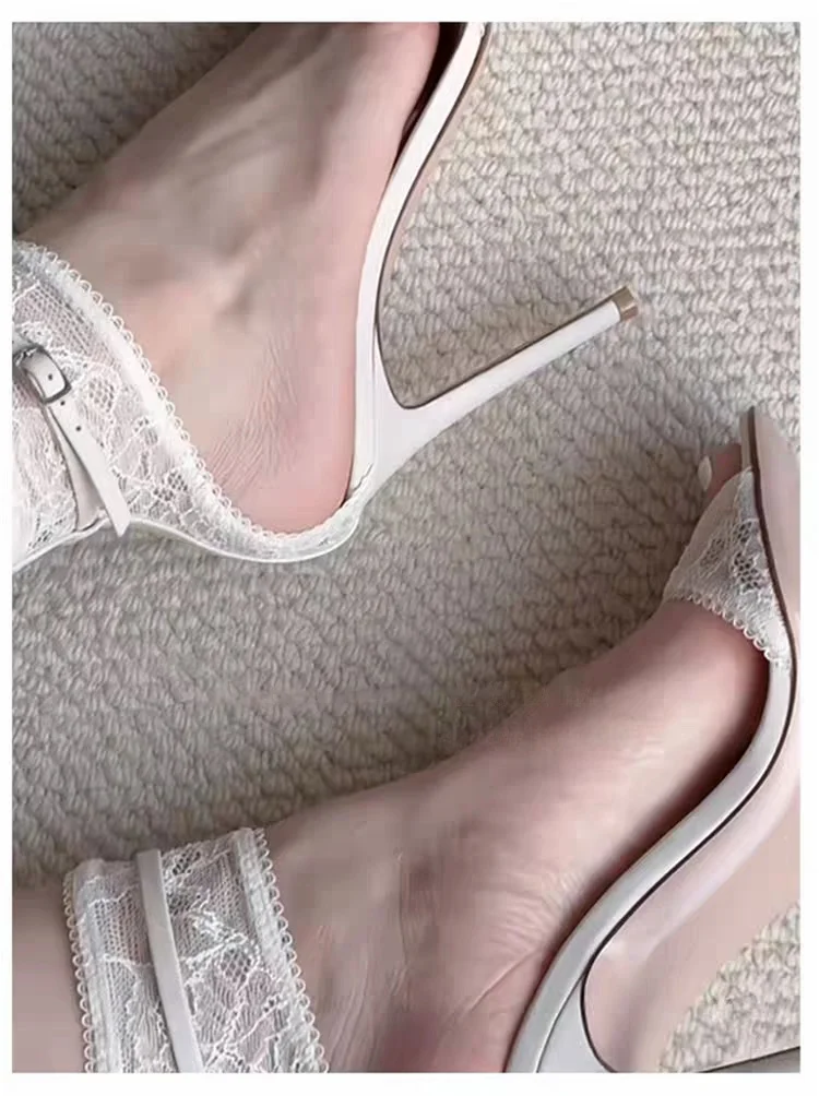 Aiertu  -  Lace Women High Heels Sandals Sexy Open Toe Shoes Woman Summer Elegant Party Stiletto Shoes Designer Pumps Mujer Sandalias Aiertu