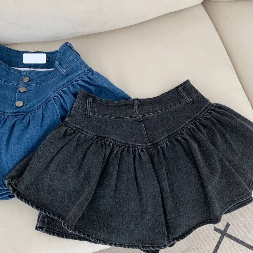 Aiertu  -  Korean Y2K Sheath High Waist Solid Color Shorts Skirts 2025 Spring Women's Slim Fit Hotsweet Sexy Style Harajuku Denim Skirt Aiertu