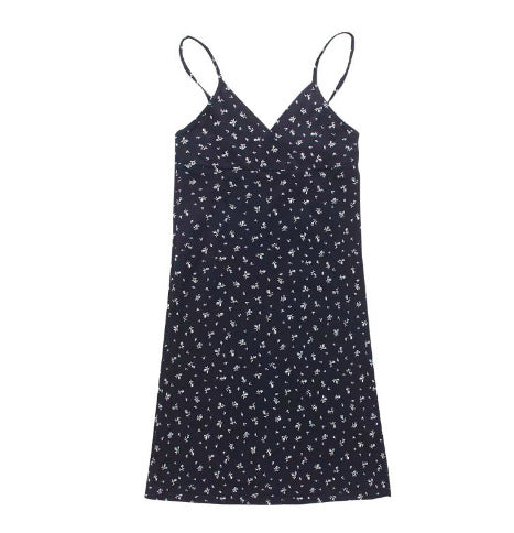 Aiertu - V Neck Floral Slip Mini Dress Aiertu