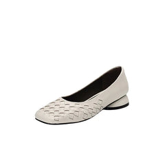 Aiertu  -  Woman Fashion Heeled Sandals Summer Dress Shallow Shoes Weave Retro Women Shoes 2025 New Designer Trend Walking Zapatos De Mujer Aiertu