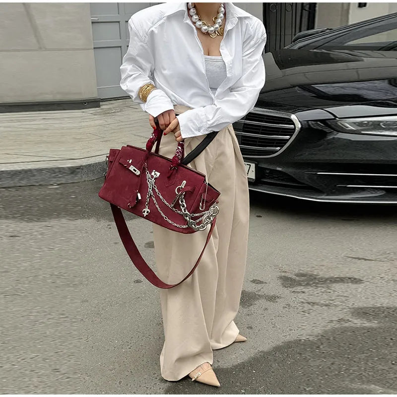 Aiertu  -  Casual Khaki Pleated Wide Legs Pants Women Chic High Waist Baggy Trousers Female 2026 Spring Summer New Fashion Office Pant Aiertu