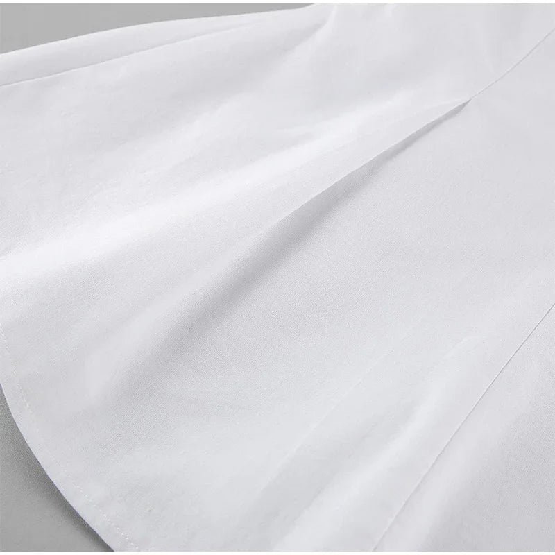 Aiertu  -  Cotton Linen Tank Top Shorts Sets Women's White Single Breasted Halter Ruffles Vest Wide Leg Shorts Suits Summer Commute Chic Aiertu