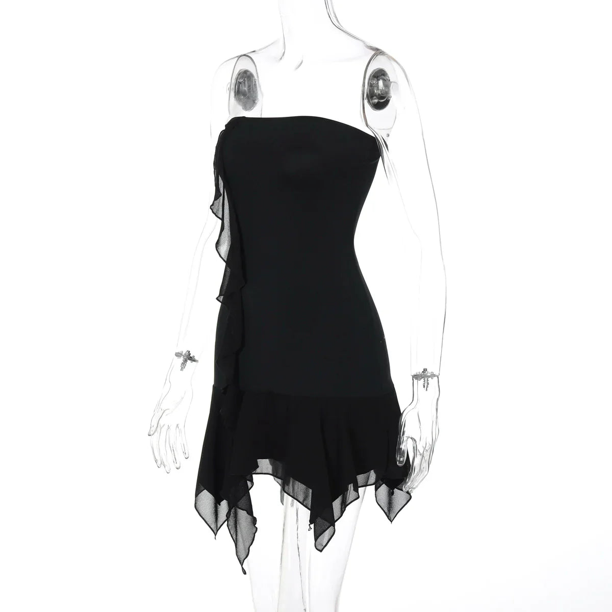 Aiertu  -Ramiyah Mesh Splicing Tube Dress aiertu