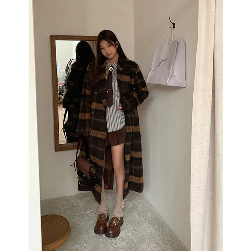 Aiertu Y2K Harajuku Striped Shirts Women Vintage Streetwear Tie Long Sleeve Blouses Korean Preppy Slim All Match Tops Spring New Aiertu