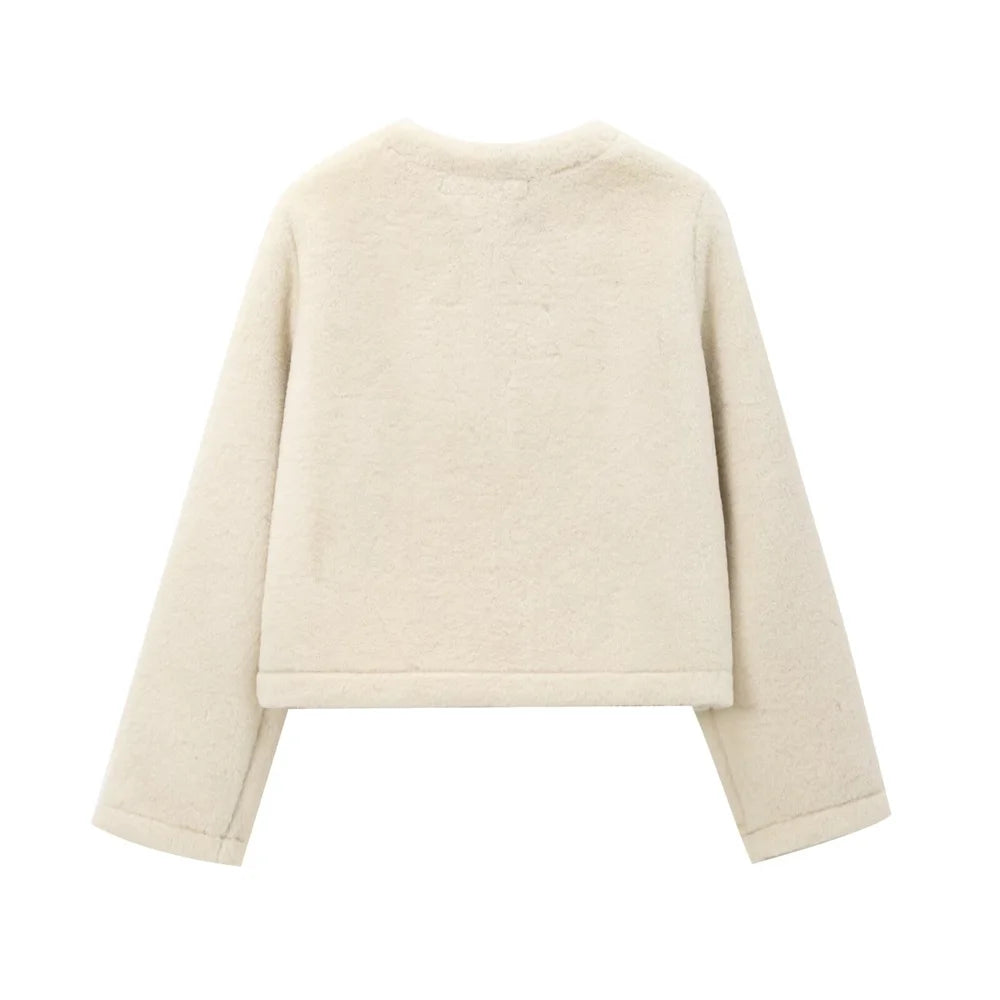 Aiertu  -  Autumn New European and American Style Loose Casual Long Sleeved Double-sided Rope Buckle Jacket Jacket Aiertu