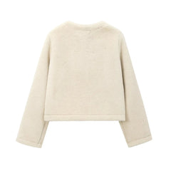 Aiertu  -  Autumn New European and American Style Loose Casual Long Sleeved Double-sided Rope Buckle Jacket Jacket Aiertu