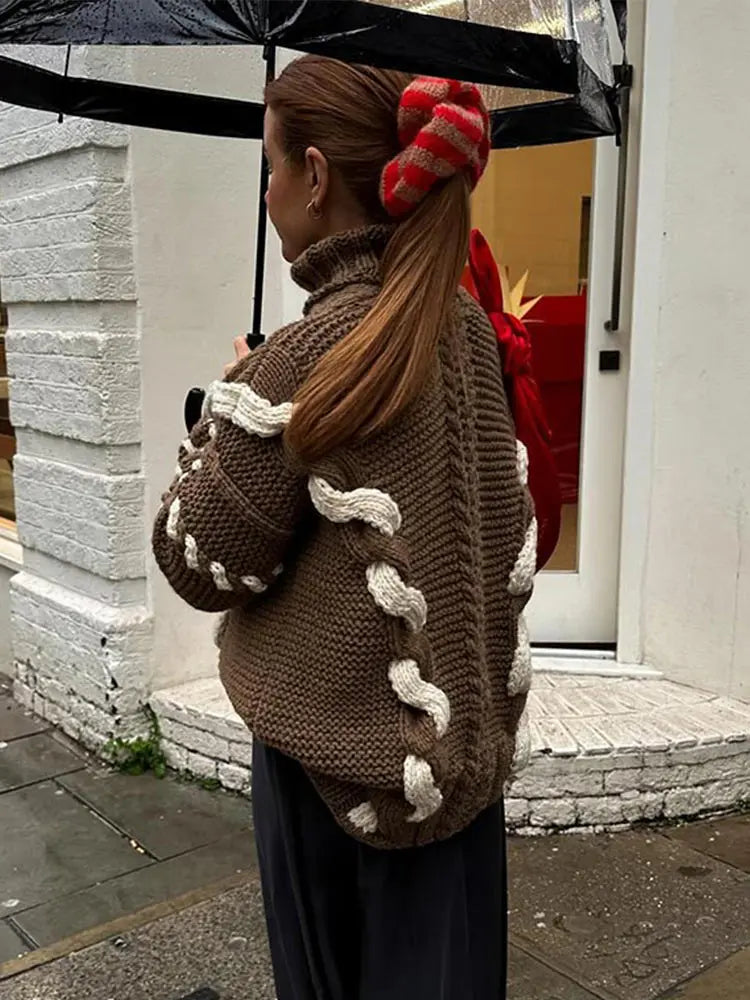 Aiertu  -  Women Sweet Knitted Sweaters Autumn Winter Round Neck Long Sleeve Knitwear Cozy and Stylish Solid Color Commuting Pullovers New Aiertu