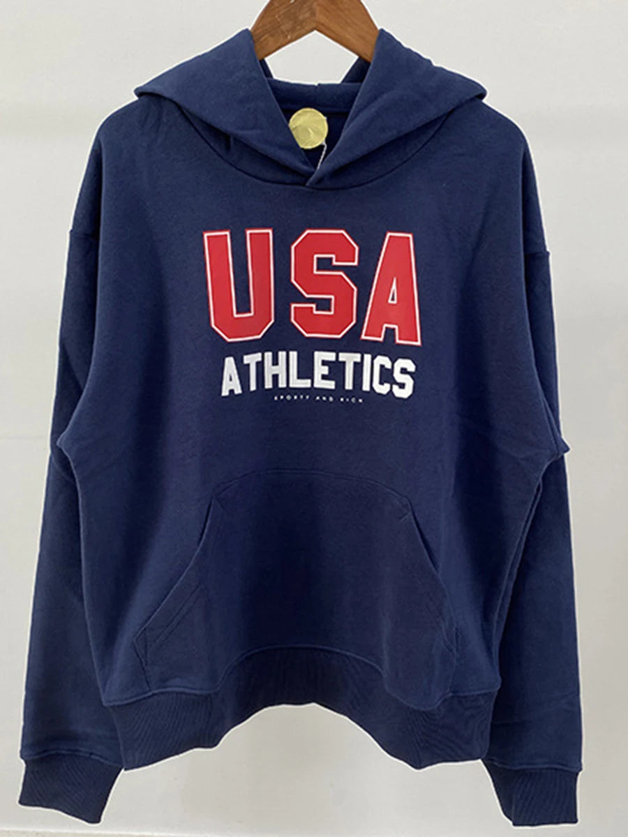 Aiertu  -   New York Letter Print Sweatshirt Women Classic O Neck Long Sleeve Pullover Autumn Casual Vintage Sporty Rich Sweatshirt 2026 New Aiertu