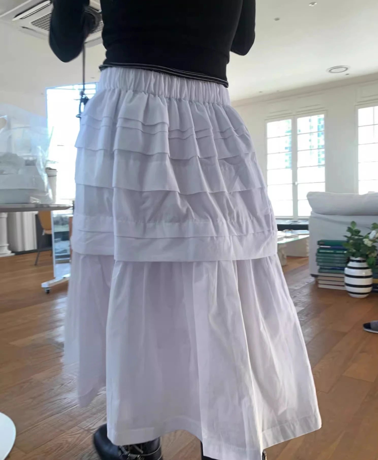 Aiertu  -  Y2k Aesthetic White Simple Pleated Skirts Women Vintage Summer Long Skirt Harajuku Streetwear Gothic Faldas Largas Mujer 2025 Aiertu