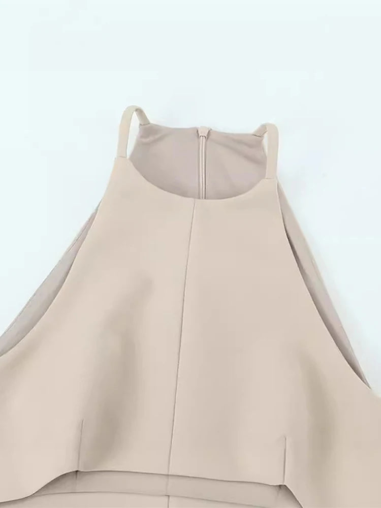 Aiertu  -  Sexy Hollow Out Short Dresses Women O-Neck Off Shoulder Halter Sleeveless Female Mini Dress Summer New Lady Party Vestidos Aiertu