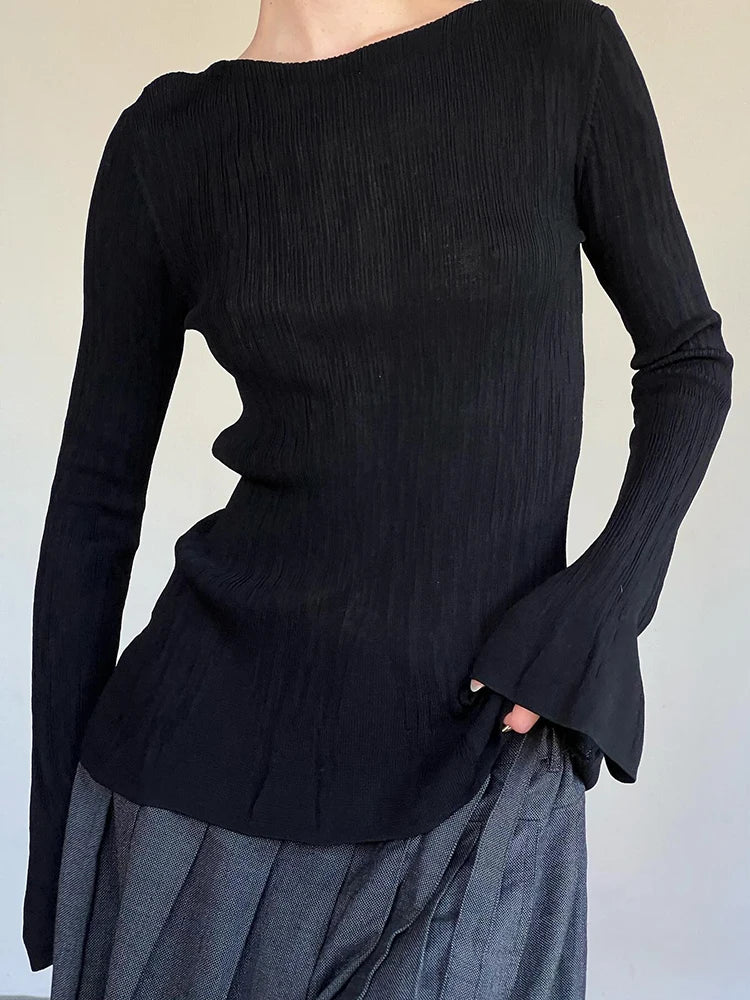 Aiertu  Seil Slim Pleated Top Aiertu
