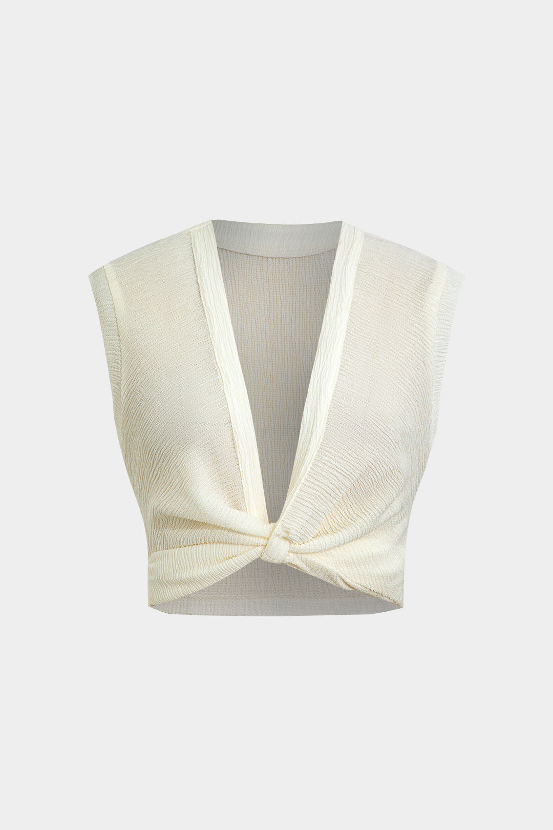 Aiertu  Twist Knot V-Neck Tank Top Aiertu