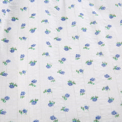 Aiertu - Tie Front Floral Puff Sleeve Mini Dress Aiertu