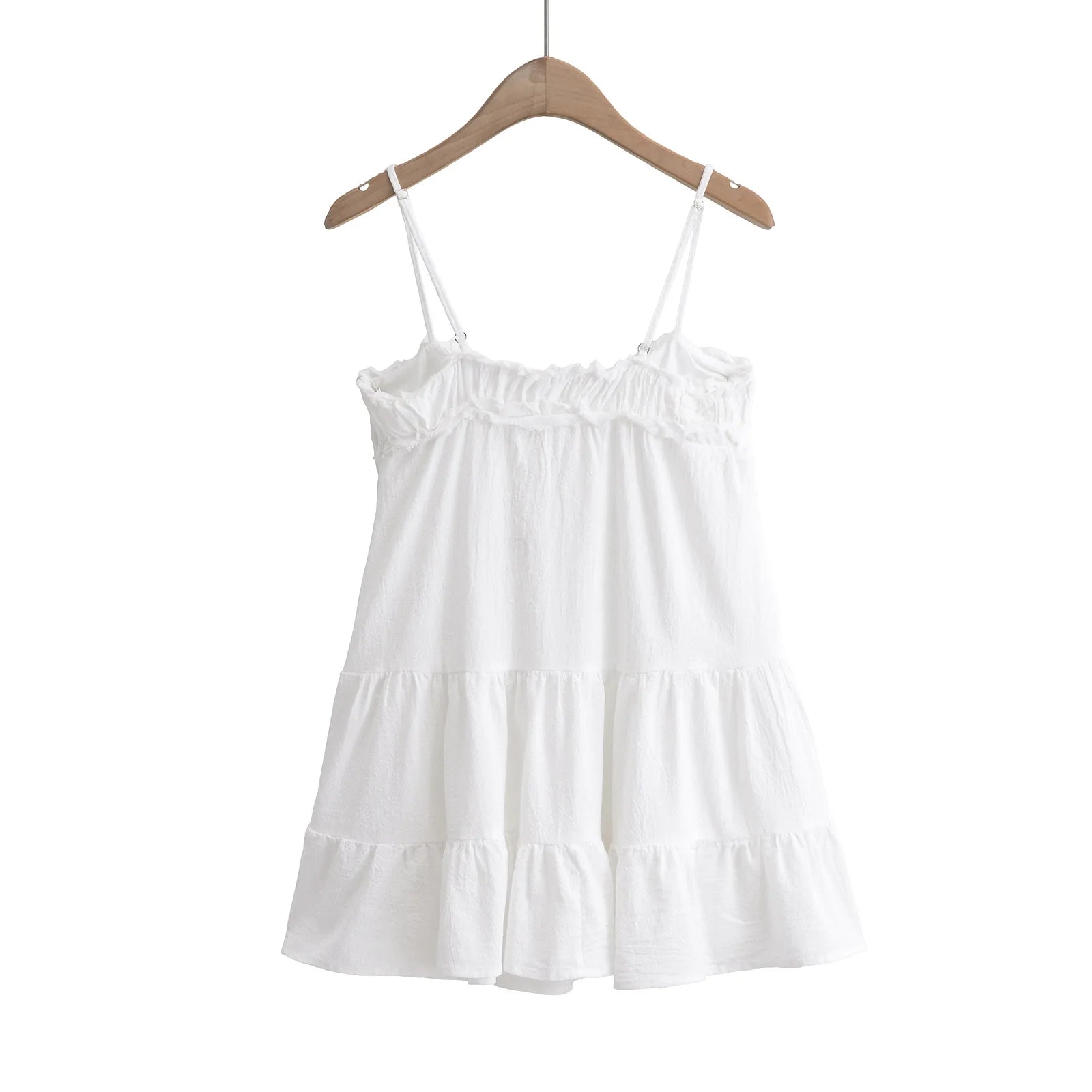Aiertu  -  Europe, America 2026 summer new French sweet frilly backless suspender dress Aiertu