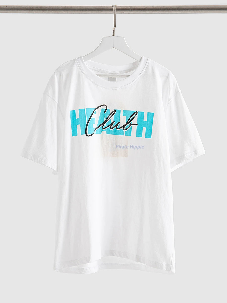 Aiertu  -   Sporty Letter Print T-shirt Women Round Neck Cotton Cozy Casual Short Sleeve Tees 2026 Summer New Classic Fashion T-shirts Aiertu
