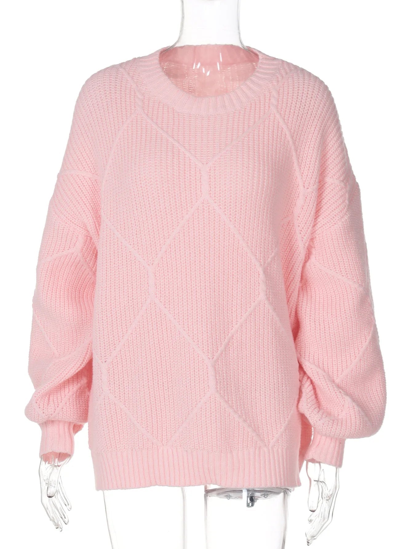 Aiertu  -  Knitted Sweater For Women Loose Casual Round Collar  Lazy Solid Color Pullovers Versatile Autumn Fashion Female Sweater Aiertu
