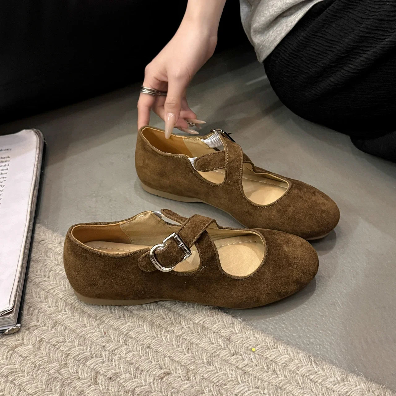 Aiertu  -  Leopard Marie Janes Shoes Flats Sandals Women Sneakers Casual Loafers Summer Trend Shallow Suede Zapatillas De Mujer Dress Aiertu